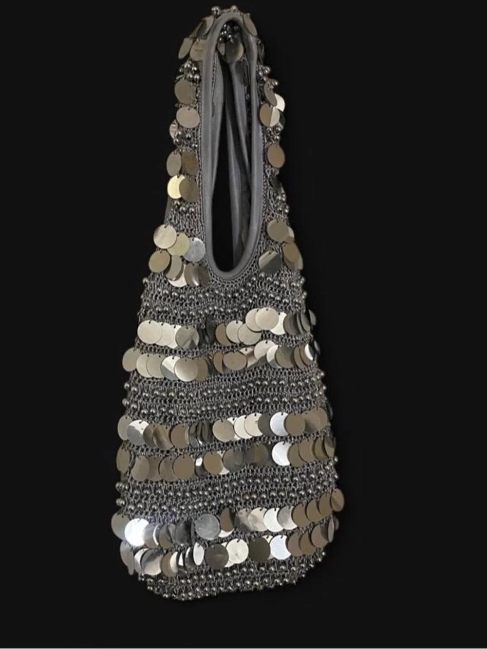 Limited Too Silver Sequin Purse Y2K Coin Embellished Party Bag